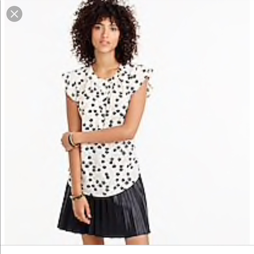 J. Crew Flutter Sleeve Top